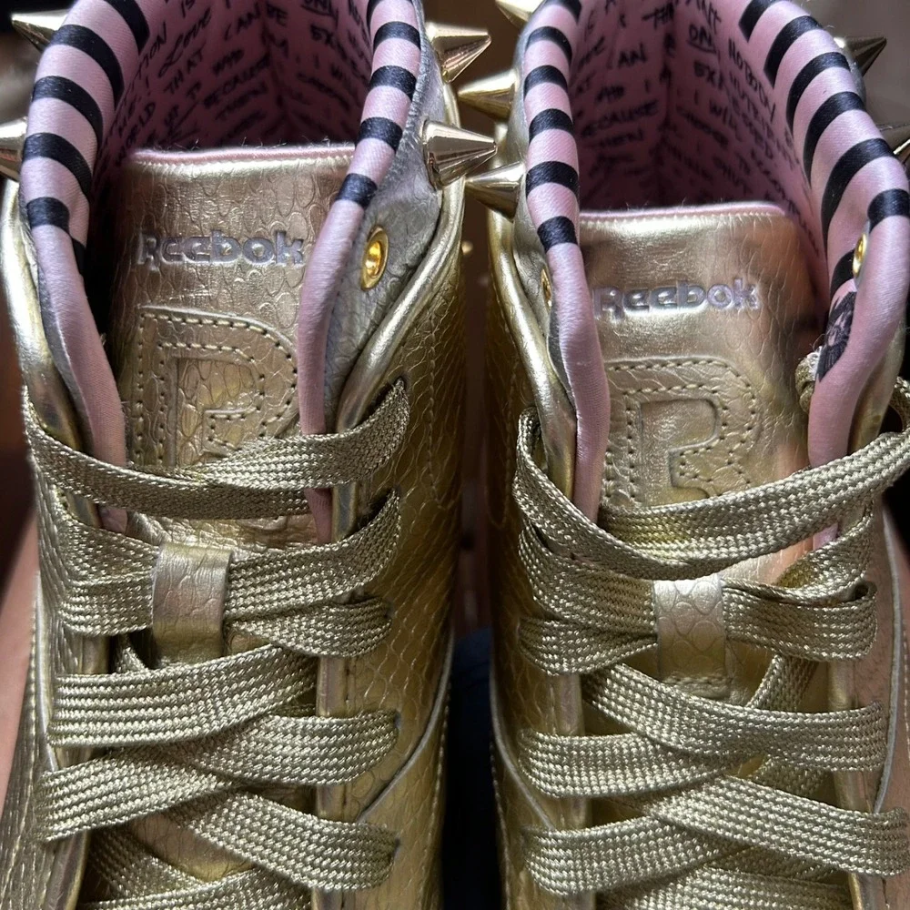 Melody‎ Ehsani Reebok Love Betwixt Mid Gold Python Spiked High Top  8 Streetwear